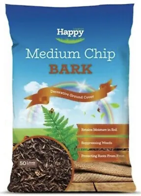 Chipped Bark Landscape Garden Bark BIG 50 Litres BIGGEST BARK SELLER ON EBAY • £13.95