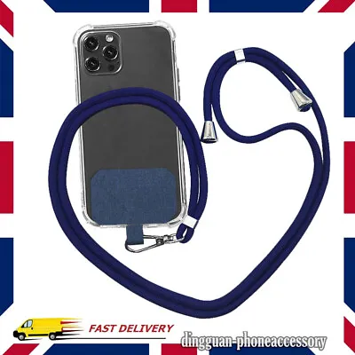Phone Lanyard Neck Strap Adjustable For Smartphone Cross Body Nylon Cord • £3.29