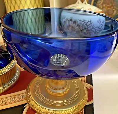 Versace Bowl Bath Medusa Gold Footed Table Dinner Home Luxury Vintage Fruit Sale • $599