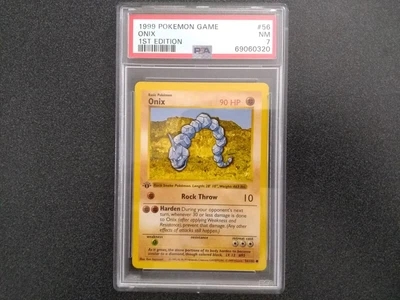 $0.01 • Buy Pokemon WOTC Base Onix 1st Edition 56/102 PSA 7 NM