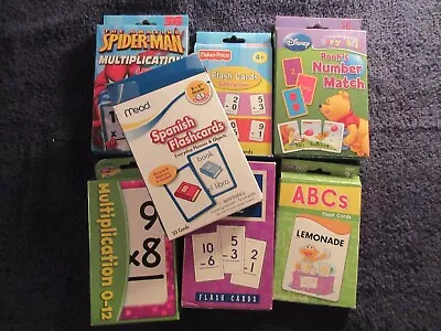 (7) FLASH CARD GAMES (2)SUBTRACTION (2) MULTIPLICATION  SPANISH  ABC'S #'s  • $29.99