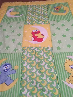 Sesame Street Baby Comforter Crib Quilt Cookie Big Bird Elmo All Babies • $75