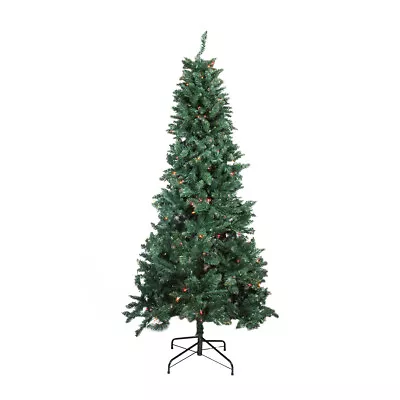 Northlight 9' Pre-lit Slim Pine Artificial Christmas Tree - Multi-Color Lights • $451.49