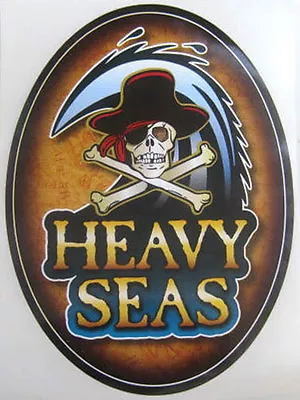 HEAVY SEAS 3X4 Beer STICKER W/ PIRATE Heavy Seas Brewery Baltimore MARYLAND NEW • $3.65