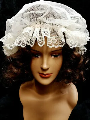 Lace Mop Mob Cap For Regency Victorian Theater Or Re-enactment NEW Made In USA • $25