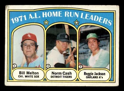 1972 Topps Baseball #90 A.L. Home Run Leaders Jackson GD *d2 • $4