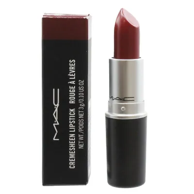 MAC Deep Red Lipstick Cremesheen 207 Dare You Hydrating Lip Stick Makeup Colour • £19