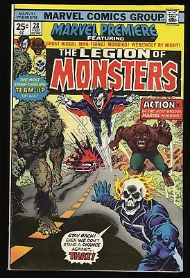 Marvel Premiere #28 FN+ 6.5 1st Legion Of Monsters Ghost Rider Morbius! • $119