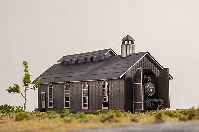 Laser Cut N Scale Single Stall Engine House Building KIT. • $27.95