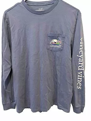 VINEYARD VINES Mens Small Water Sport Whale Pocket Tee LS T-Shirt • $8