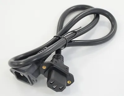 C13 To C14 Panel Mount IEC320 Extension Cable 10A Power 1.5mm Wires 3 Screw • £8.90