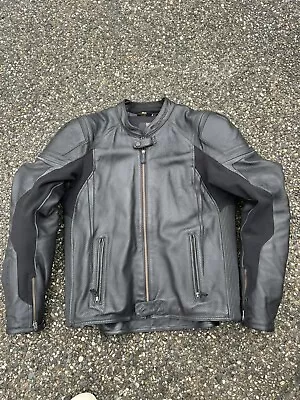 Scorpion Motorcycle Leather Jacket Size Tall XL Black • $155