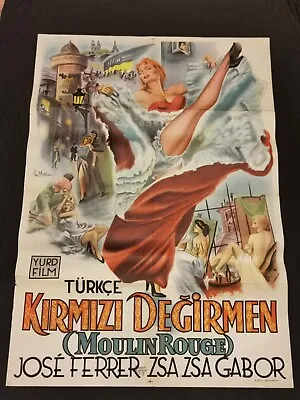 Moulin Rouge Rare Original Vintage Movie Poster Turkish 1952 • $149.90