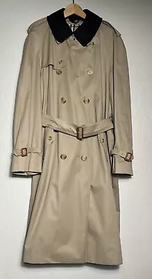 Vintage Burberrys Trench Coat Jacket Mens 44R Nova Check Belted (missing Liner) • $139.88