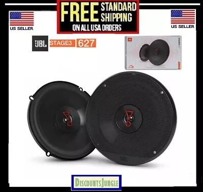 JBL Stage3 627 6.5  6-1/2 Inch Car Audio 2-Way Coaxial Speakers 225W Max  (Pair) • $58.95