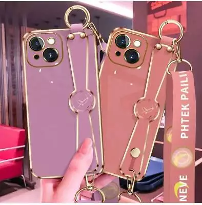 $9.89 • Buy Wrist Necklace Soft Plated Cover Case For OPPO Phone MIRROR STAND RING A96 A54