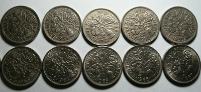 Sixpence/6p/6D George VI-Elizabeth II (1937-1967) - Free P&P • £1.25