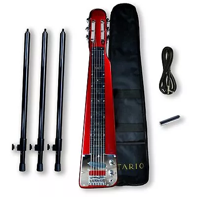 TARIO Lap Steel Guitar 6 String Slotted Head Stock Electric Slide Guitars Wit... • $219.48