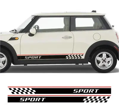 2 PCS Side Door Stripe Sport Car Sticker Decal For MINI John Cooper Works Hatch • $36