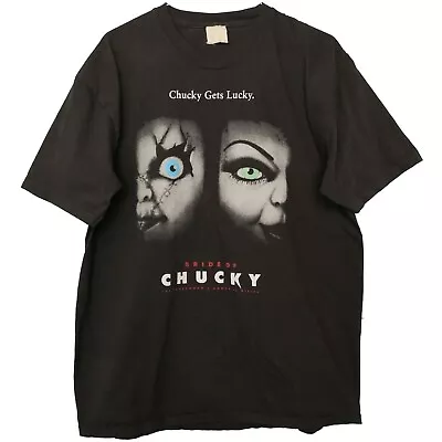 Child’s Play Bride Of Chucky Slasher Movie Tee Macabre Comedy Horror Tee XL • $48