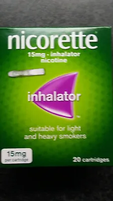 £18 • Buy Nicorette Inhalator, 15 Mg, 20 Cartridges Stop Smoking Aid , FPP,  BB4 2026