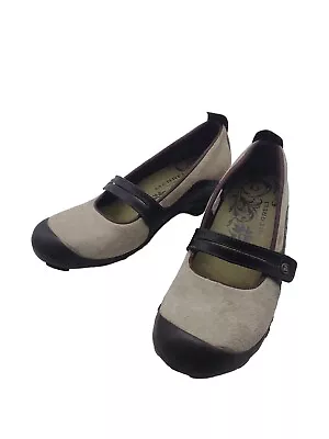 Merrell Plaza Bandeau Women Sz 11 Mary Jane Shoes Suede Leather J46404 Dk Taupe • $16.99