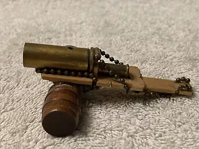 Vintage Folk Art Cannon Figurine. Metal & Wood Unique. • $9.99