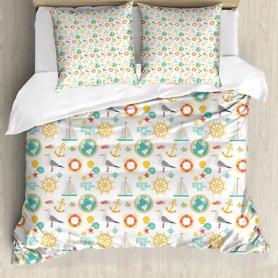 Bird Duvet Cover Sea Shells Sailing Boat Fish • £32.99