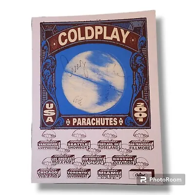 ColdPlay Original Autographs One Of 1 Venue Hung Poster On Wood Extremely Rare • $847.53