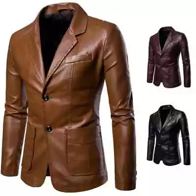  Spring Autumn Men's Dress Suit Coat / Male Business Pu Blazers Jacket • $47.72