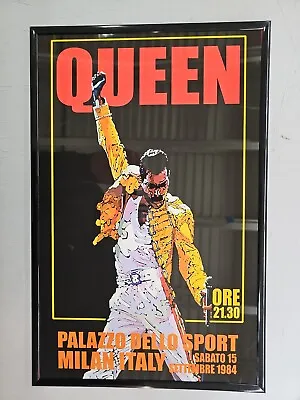 Queen 1984 Framed Concert Poster Italy • $21.99