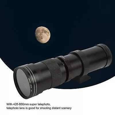 420‑800mm F8.3‑16 Manual Zoom Telephoto Lens For Nikon D3400 D5100 D5200 D5300 • $159.41