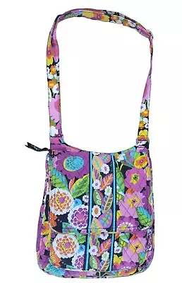 Vera Bradley Va Va Bloom Mailbag Crossbody Floral Pink Purple White Handbag      • $27.43