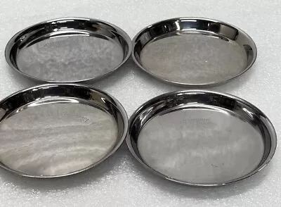 Vintage Alfra Alessi Stainless Steel Coasters Set Of 4 Mid Century Made In Italy • $9.99