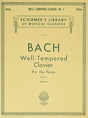 J.S Bach Well-Tempered Clavier For The Piano Book I Pf: Schirmer Library Of Clas • £12.94