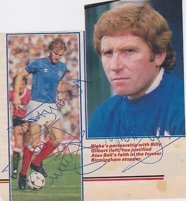 £10 • Buy ALAN BALL & BILLY GILBERT (Portsmouth FC) Dual Hand SIGNED Picture Cutting