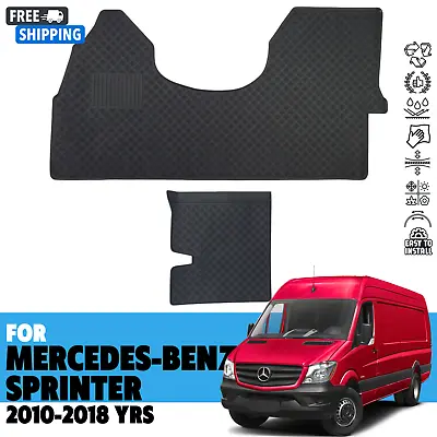 Floor Mats For Mercedes-Benz Sprinter 2010-2018 All Weather Rubber Set Black • $99.99