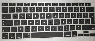 ECO-FRIENDY ULTRA-THIN UK EU Keyboard Cover MacBook AIR 13 A2337 (M1) 2020 BLACK • £3.95