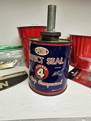 Nos Early Hot Rod Perfect Seal Oil Tine Can Gas Oil Aviation Joint Compound Ford • $422.31