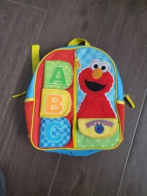 Sesame Street Elmo Toddler 12   Kids' School Backpack The ABC's Bookbag  • $14.99