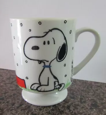 Vintage Snoopy Peanuts Pedestal Mug I Hate When It Snows On My French Toast 1958 • $22