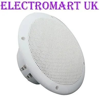 £15.90 • Buy Waterproof Full Range Ceiling Speaker 5  80w Shower Bathroom Kitchen Boat