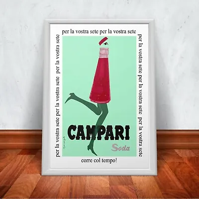 $62.55 • Buy Campari Soda Vintage Wall Art Poster Print. Great Home Vintage Decor