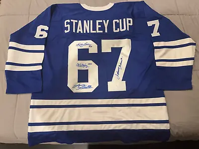 Toronto Maple Leafs Stanley Cup Jersey AUTOGRAPHED BY Kelly/Baun/Bower/Hillman • $139.99