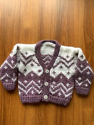 New Hand Knitted Baby Cardigans 3-6 Months • £1.99