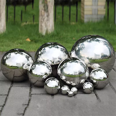 Gazing Ball Stainless Steel Reflective Garden Sphere Ball DIY  • £6.19