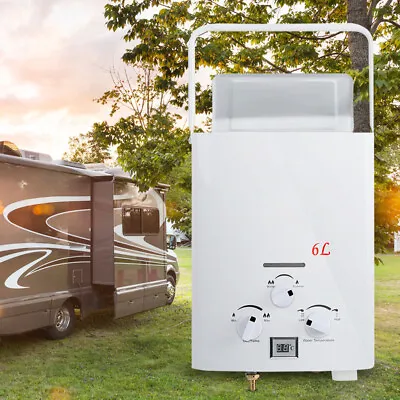 Portable 6L Tankless Hot Water Heater Propane 1.6 GPM Gas LPG Outdoor Camper US • $75.99