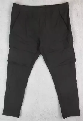 Mens BYLT Black Pants Size XL Skyline Pant Casual Magnetic Cargo Elastic Waist • $39.99