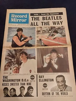 Vintage RECORD MIRROR Magazine 21 MARCH 1964 Beatles Brenda Del Orbison Adam F • $22.73