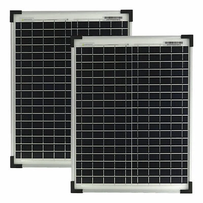 Solar Set 40 Watt Poly 2x 20 Watt Solar Module Poly Pellet Boiler Solar Panel • £52.44